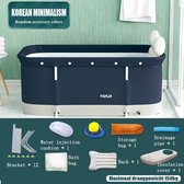 Baignoire pliable-baignoire mobile-portable- Détente-pour usage intérieur et extérieur-bleu foncé
