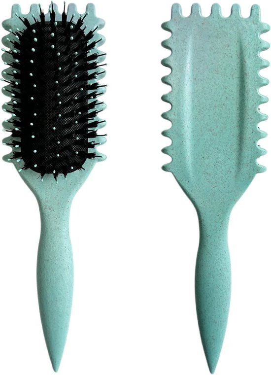 Foto: Curl define styling brush groen haarborstel voor het defini ren van krullen curly hair