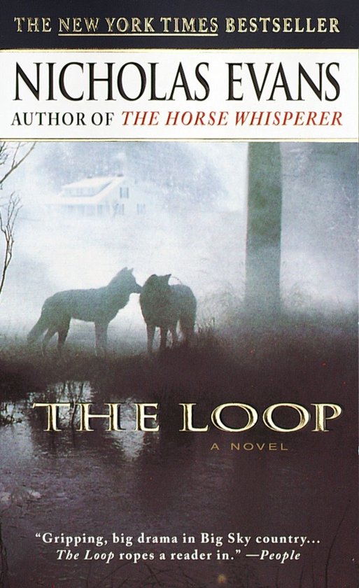 Boekcover met twee wolven op de voorgrond, met de titel 'The Loop'.
