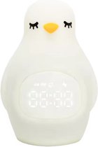 Pom de Pinguïn Kinderwekker - Nachtlampje kinderen - Met Dimfunctie - Geel en Wit Licht - Inclusief Adapter + Handleiding - Slaapwekker - Pinguïn
