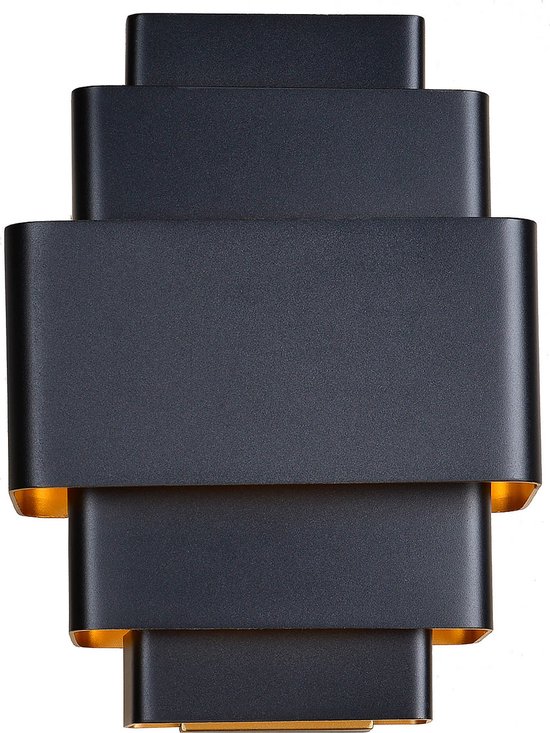 Artdelight - Wandlamp Layers B 20 cm zwart goud
