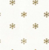 Vlekbestendig tafelkleed van hars Belum Snowflakes Gold 250 x 140 cm