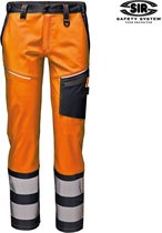 SIR SAFETY MISTRAL STRETCH Pantalon de travail Oranje Hi - Pantalon de travail réfléchissant avec poches pratiques multifonctionnelles
