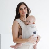 ROOKIE Baby Konnekt draagzak - Design buikdrager en rugdrager - Comfortabel en ergonomisch - Babydrager vanaf Geboorte - Ook voor Peuter - Biologisch katoen (Beige)