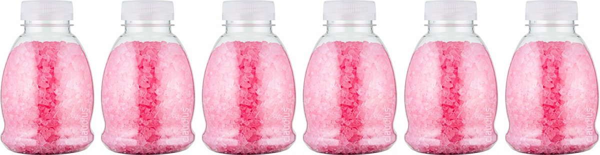 Goedkoopste Claudius Badzout Rozen - 375 gram - Fles met transparante dop - Set van 6 stuks
