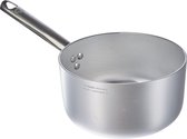 Bastix - steelpan van Aluminium, met greep van roestvrij staal – Zilver