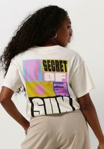 Colourful Rebel Secret Sun Loosefit Tee Tops & T-shirts Dames - Shirt - Wit - Maat L