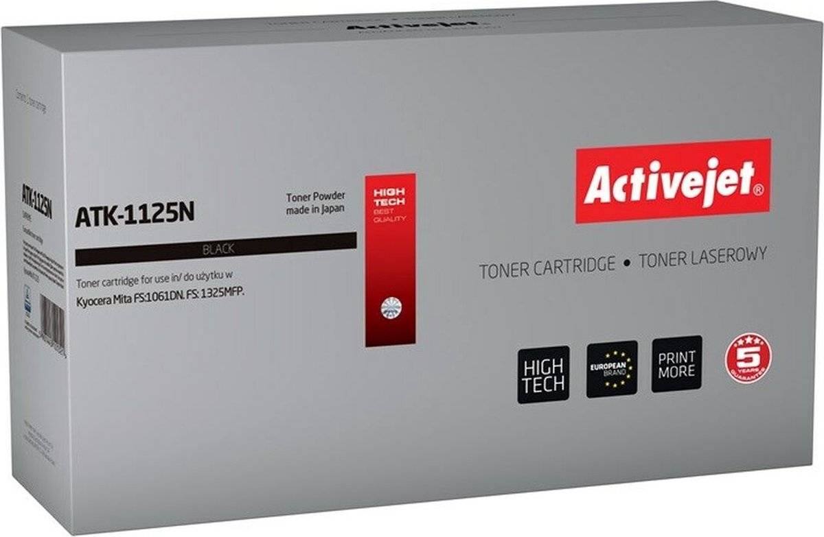 ActiveJet ATK-1125N toner voor Kyocera-printer; Kyocera TK-1125 vervanging; Opperste; 2100 pagina's; zwart.
