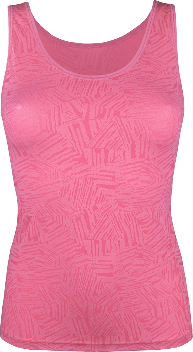Avet dames hemd microfiber 75021 Langer Model Fuchsia geprint - maat XL