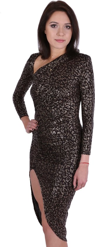 Robe panthère John Zack avec fente