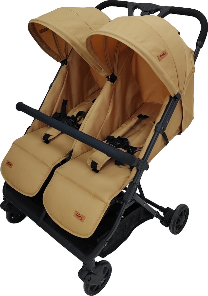 Ding Mellizo Duowagen Lichtgewicht Tweelingbuggy Camel - afbeelding 2