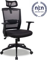 Bol.com Ergonomische Bureaustoel met Hoofdsteun - Bureaustoelen voor Volwassenen - Office Chair - Game Gaming Stoel - Kantoorsto... aanbieding