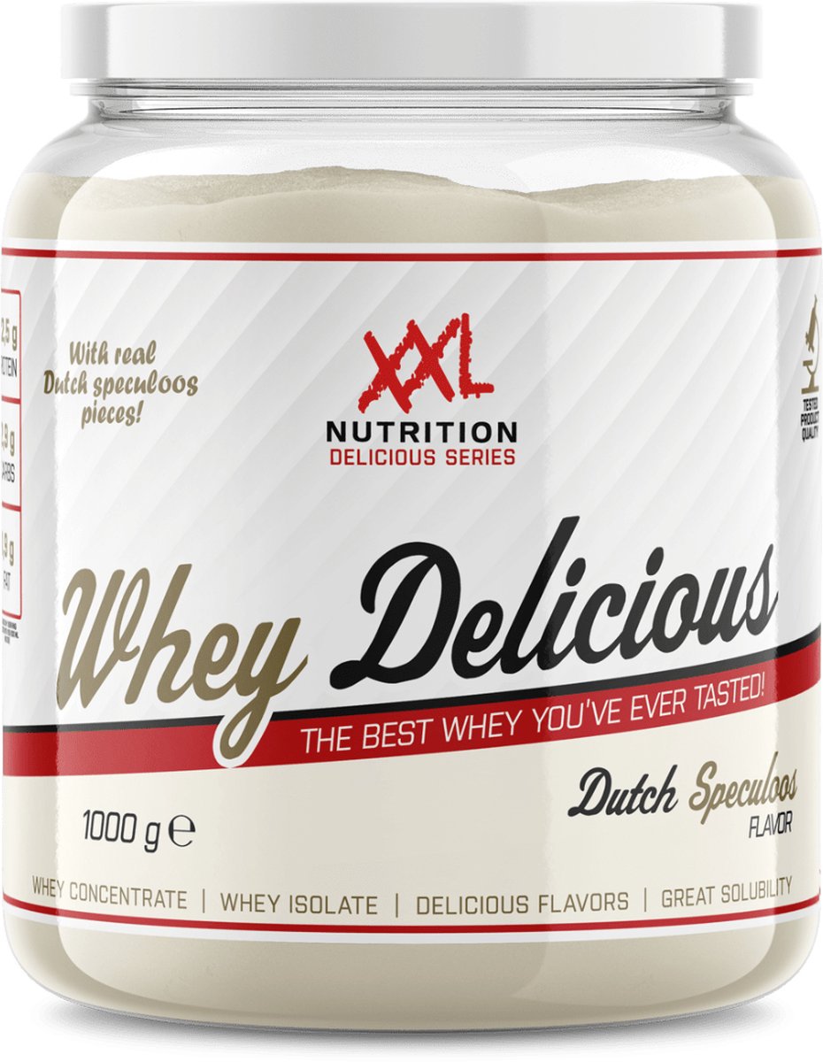 Goedkoopste XXL Nutrition - Whey Delicious - 80 Eiwit - Speculaas - Wei Eiwitpoeder met BCAA & Glutamine, Proteine Poeder, Eiwit shake, Whey Protein - Diverse Smaken - 1000 gram (33 shakes