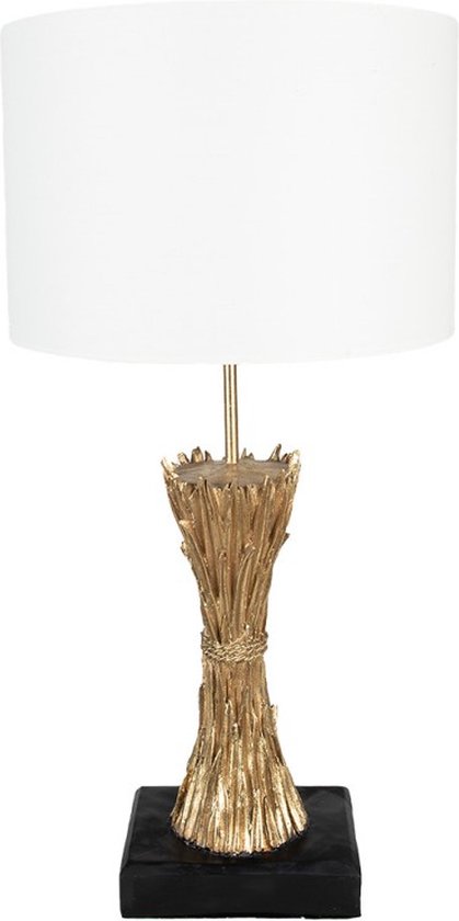 Tafellamp Ø 30x60 cm Goudkleurig Kunststof Bureaulamp
