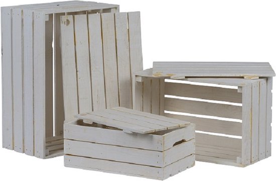 Vida Designs Arlington opbergbox, houten kist met deksel, stoel, kruk Vida Designs Arlington opbergbox, houten kist met deksel, stoel, kruk