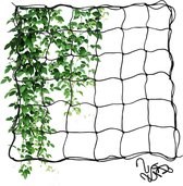 Trellisnet voor planten, 150 x 150 cm kweektentnet, plantennet, elastisch trellisnet, tentplantsteunnet, elastisch trellisnet voor tuin, boomgaard, klimplanten
