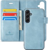 Casemania Hoesje Geschikt voor Samsung Galaxy A15 - Aqua Blue - 2 in 1 Magnetic Book Case