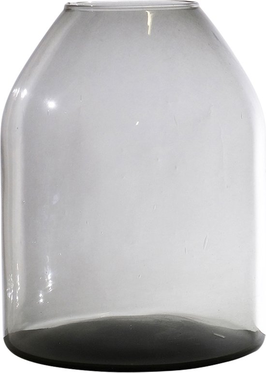 Hakbijl Glass Barcelona - gris transparent - verre écologique - D20 x H25 cm - verre fumé
