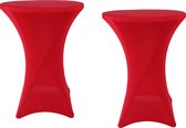 Jupe de table haute Bordeaux Rouge 80cm - Nappe de table haute - Jupe de table - Set de 2 - Bezza Médias
