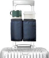 Porte-gobelet de valise pour café, gobelet, porte-bouteille, bagage, porte-gobelet, sac supplémentaire, pliable, accessoire de voyage pratique pour les voyageurs, hôtesse de l'air, fermeture Velcro réglable :