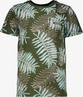 Unsigned jongens T-shirt met palmbladeren groen - Maat 170