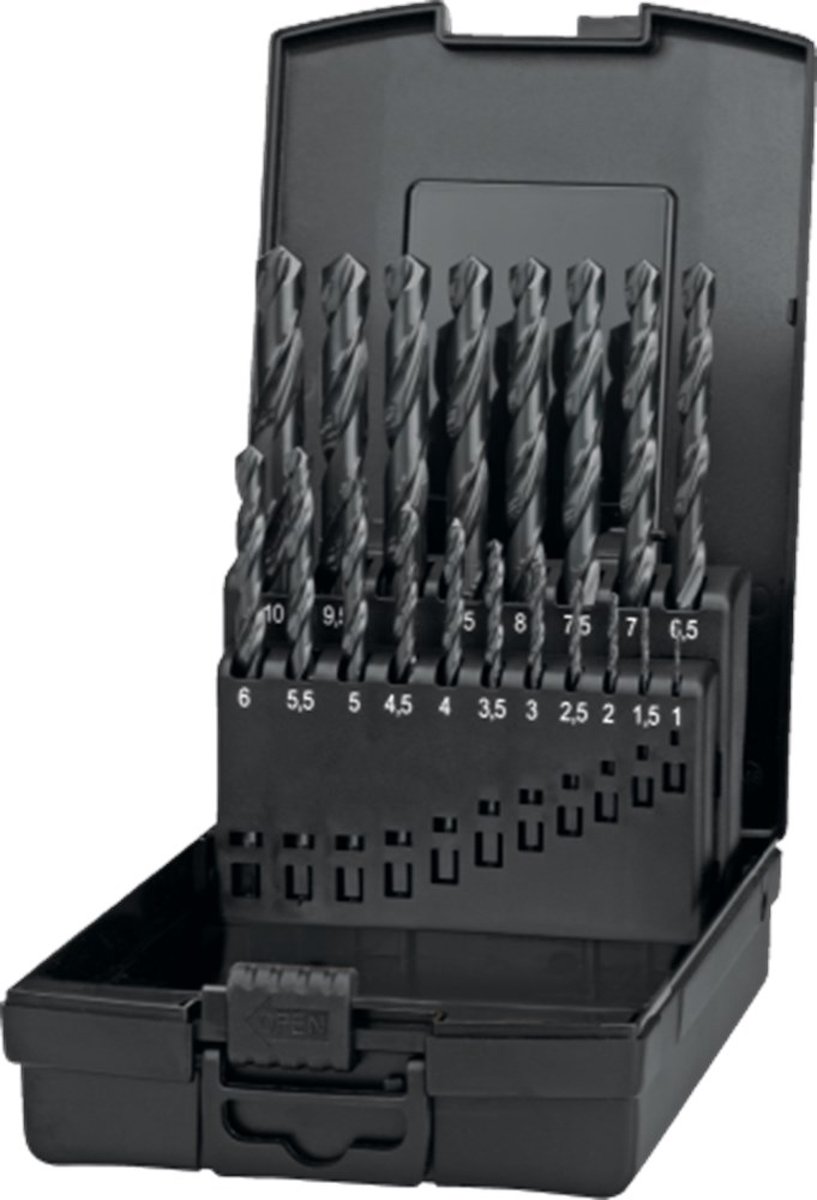 Huvema ECO HSS Set Spiraalboren DIN 338 Kruisaanslijping 19.130