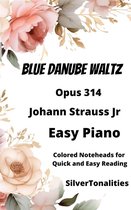 Little Pear Tree 1 - Blue Danube Waltz Opus 314 Easy Piano Sheet Music with Colored Notation
