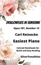 Little Pear Tree 1 - Dragonflies In Sunshine Easiest Piano Sheet Music with Colored Notation
