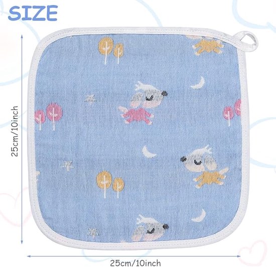 Carrés de mousseline Chiffons en mousseline Bébé