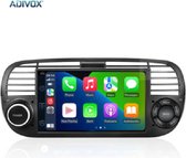 Autoradio 7 inch voor Fiat 500 Abarth Android 13 CarPlay/Auto/WiFi/GPS/RDS/DSP/NAV/DAB+ Kleur zwart