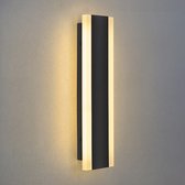 Bol.com ABOOW Wandlamp - Geschikt voor binnen en buiten - Waterdicht - 300x80MM - Tuinverlichting - Muurlamp Zwart – LED lamp aanbieding