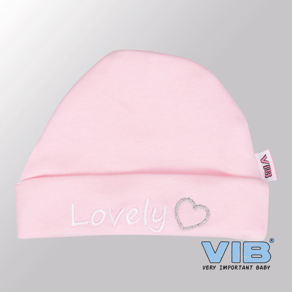 VIB® - Muts rond - Lovely (Roze) - Babykleertjes - Baby cadeau