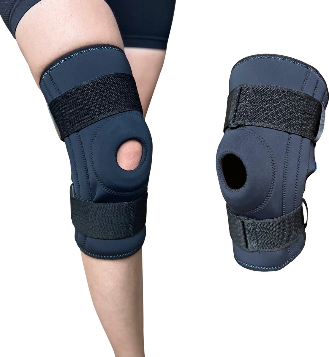 VIVIDIA Kniebrace met Baleinen - Maat L - Verstelbare Kniebrace met Patella Ondersteuning - Effectieve Verlichting bij Artritis, Meniscusproblemen en Artrose - Kniebraces