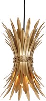 QAZQA wesley - Art Deco Hanglamp - 1 lichts - Ø 22 cm - Zwart Goud - Woonkamer | Slaapkamer | Keuken