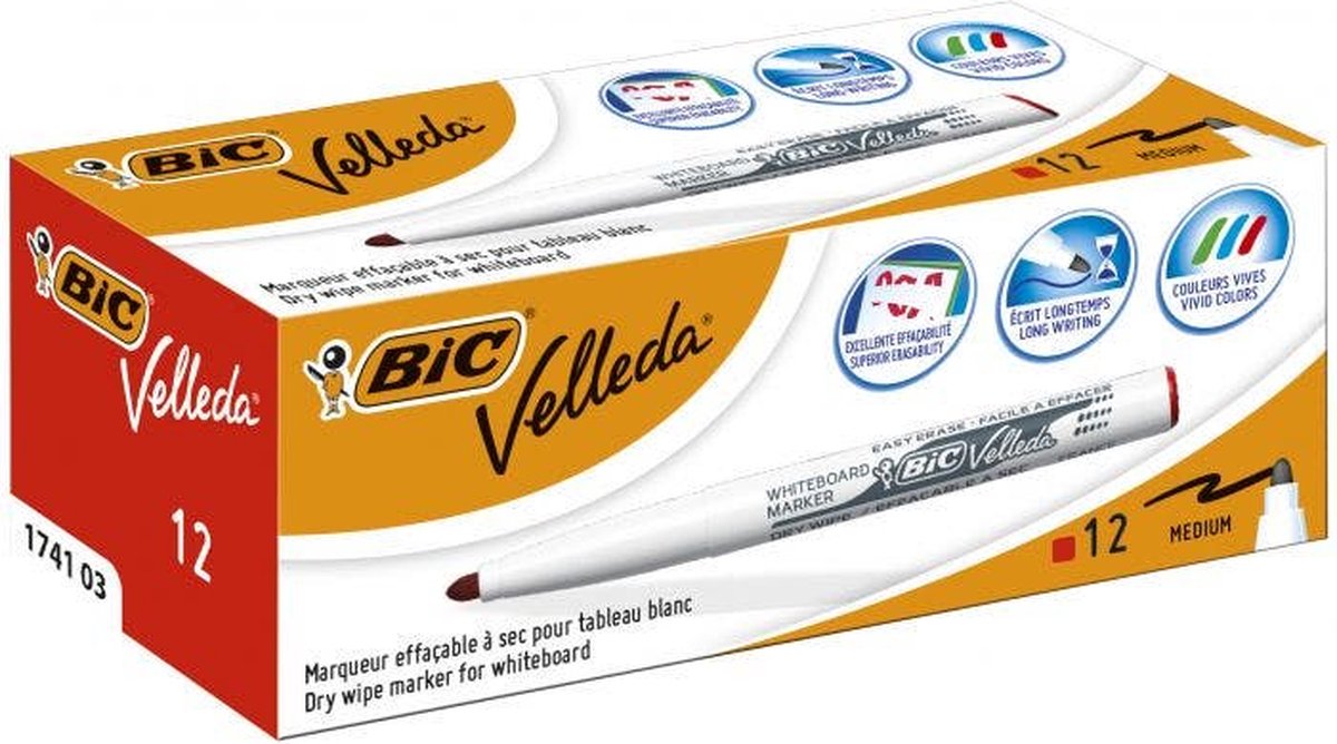 Bic whiteboardmarker Velleda 1741 rood