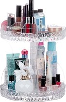 relaxdays make up organizer - draaibaar - cosmetica houder - make up toren - opbergen doorzichtig