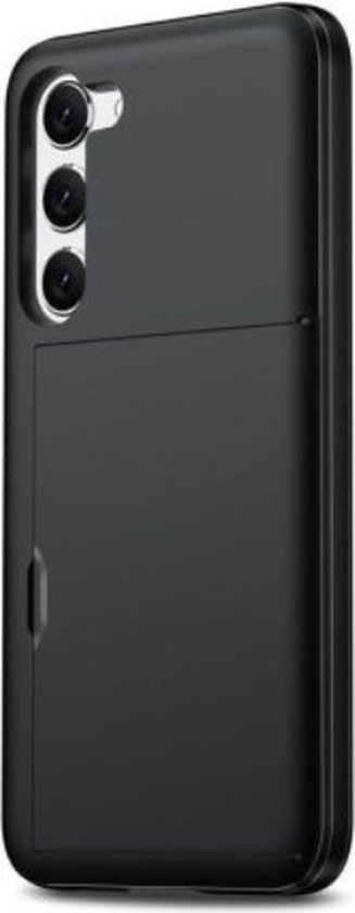 Coque ShieldCase adaptée pour Samsung Galaxy S23 Plus étui porte-cartes avec curseur (noir) - Coque Samsung Galaxy S23 avec porte-cartes - Espace pour 1 carte