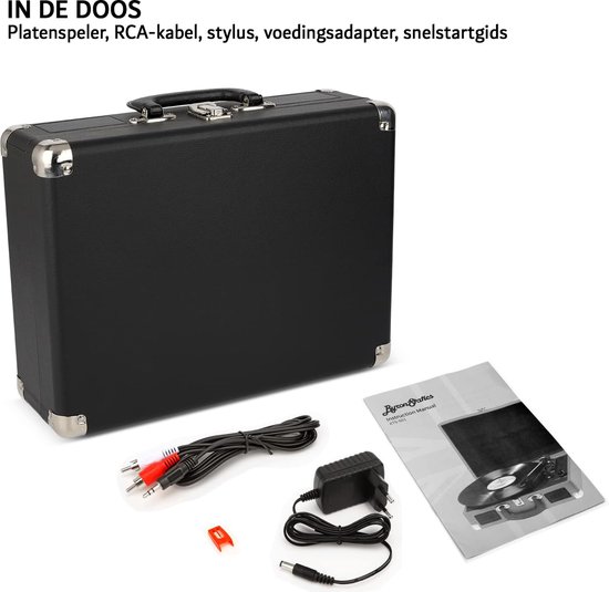 Fenton RP118F Retro Platenspeler Bluetooth in/out, Koffer Platenspeler met ingebouwde speakers USB MP3, LP Speler Auto Stop, 33/45/78, Draagbare Vintage Vinyl Player RCA & AUX, Record Player - Wit