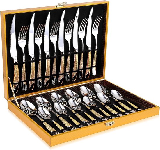 AMEFA Karma Coffret 24 couverts pour 6 pers - Acier inox 18/0, fini brillant at Amazon