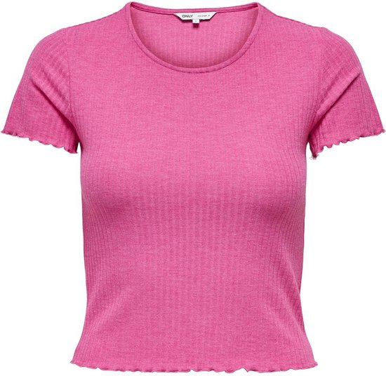 Only T-shirt Onlemma S/s Short Top Noos Jrs 15201206 Fuchsia Purple Dames Maat - S