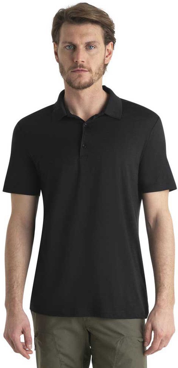Icebreaker Merino 150 Tech Lite Iii Korte Mouw Poloshirt Zwart S Man