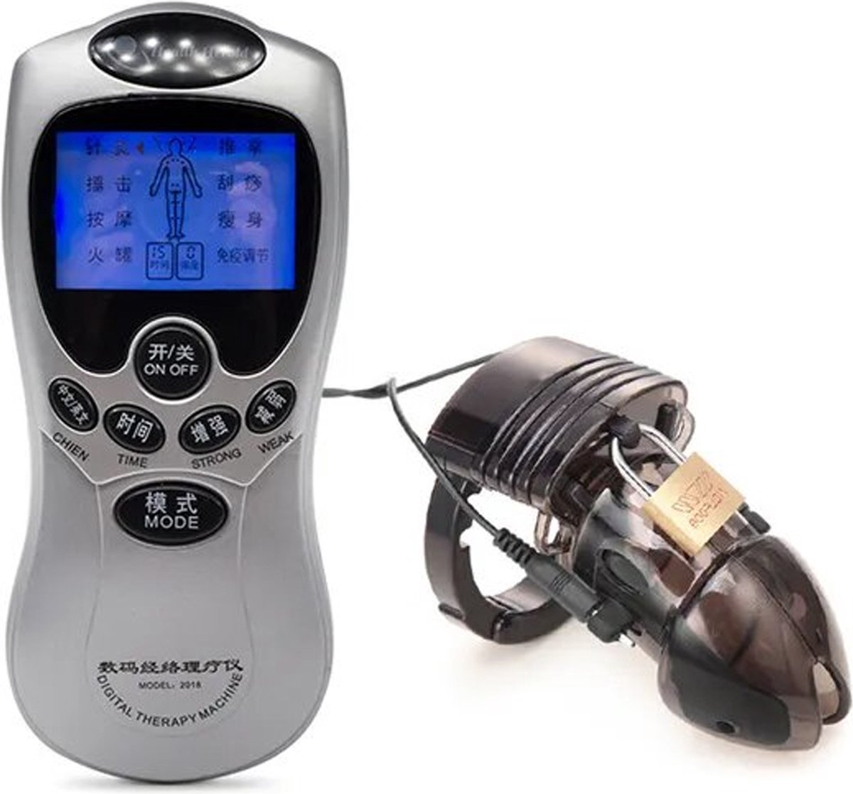 Goedkoopste Electroshock Kuisheidskooi - Schok - Stroom - E-stim - Stroomschok - Penis - Peniskooi - Kooi - Elektrisch - met slot