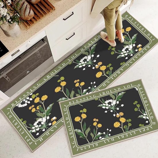 Deurmat voor de ingang voor binnen, 45 x 75 cm, rubber, antislip en