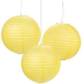 Lanterne en papier jaune - 30 cm - 6 pièces - lanterne en papier