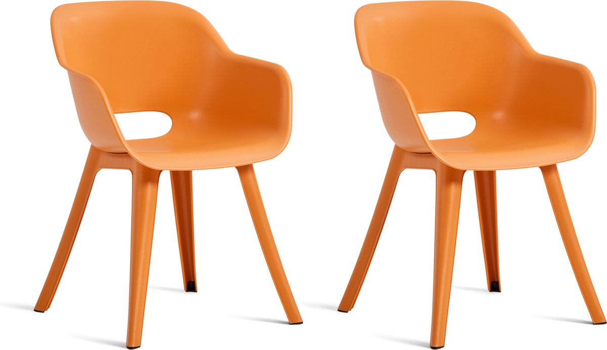Keter Akola Tuinstoelen - 2 stuks - 56,5x55x80cm - Oranje