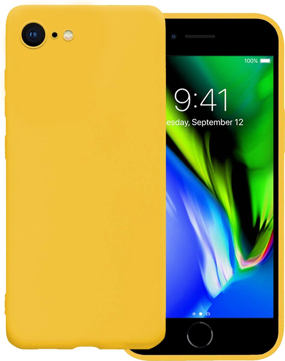 Hoesje Geschikt voor Apple iPhone 7 - Sterk & Shockproof - Hoes Cover - Siliconen Case - Geel