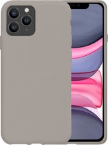 Hoesje Geschikt voor iPhone 11 Pro Hoesje Siliconen Cover Case - Hoes Geschikt voor iPhone 11 Pro Hoes Back Case - Grijs