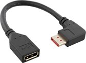 Bol.com Premium DisplayPort adapter - 90° haaks naar rechts - versie 1.4 (5K/8K 60Hz) / zwart - 015 meter aanbieding