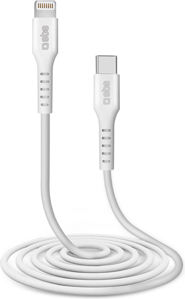 SBS Mobile Type-C naar Apple Lightning MFI 2 Meter - Wit