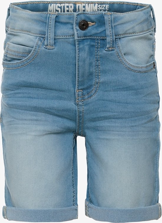 Unsigned jongens denim short lichtblauw - Maat 98